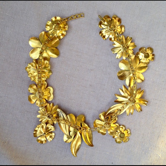 Vintage Sandor Enamel Flower Necklace - Picture 5 of 8